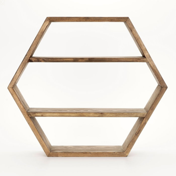 Hanah Home Raf327 Estantería de Pared de Madera Natural